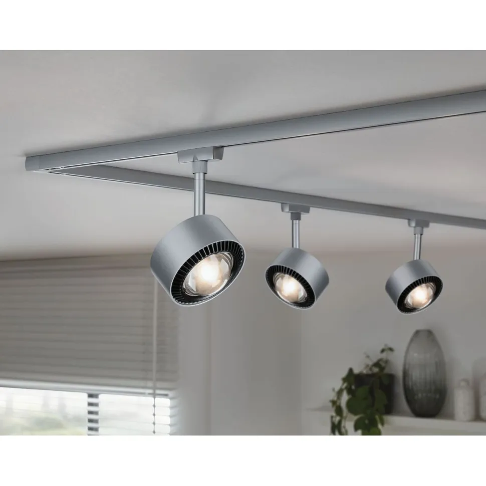 LED-kiskospotti Paulmann URail Smart Home Zigbee 3.0 Aldan 500lm 8W mattakromi