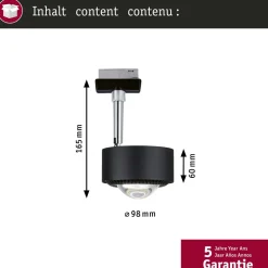 LED-kiskospotti Paulmann URail Smart Home Zigbee 3.0 Aldan 500lm 8W mattakromi