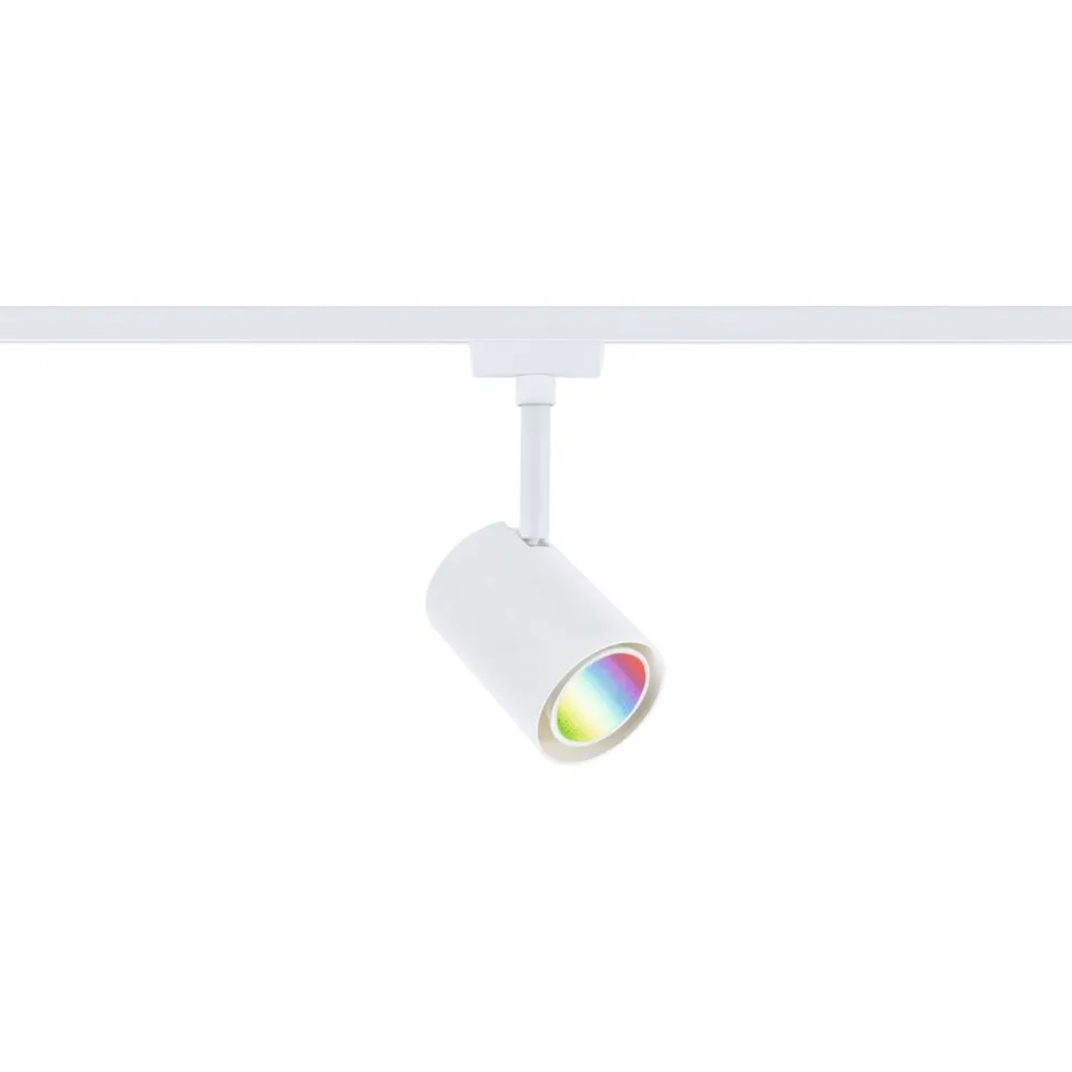 LED-kiskospotti Paulmann URail Smart Home Zigbee 3.0 Luxe GU10 350lm 4.8W RGBW+ himmennettävä mattamusta