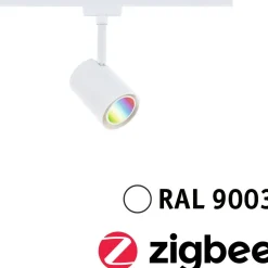 LED-kiskospotti Paulmann URail Smart Home Zigbee 3.0 Luxe GU10 350lm 4.8W RGBW+ himmennettävä mattamusta