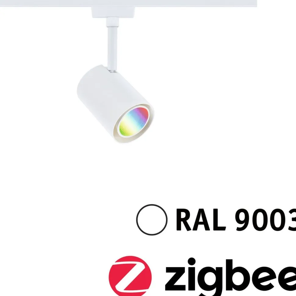 LED-kiskospotti Paulmann URail Smart Home Zigbee 3.0 Luxe GU10 350lm 4.8W RGBW+ himmennettävä mattamusta