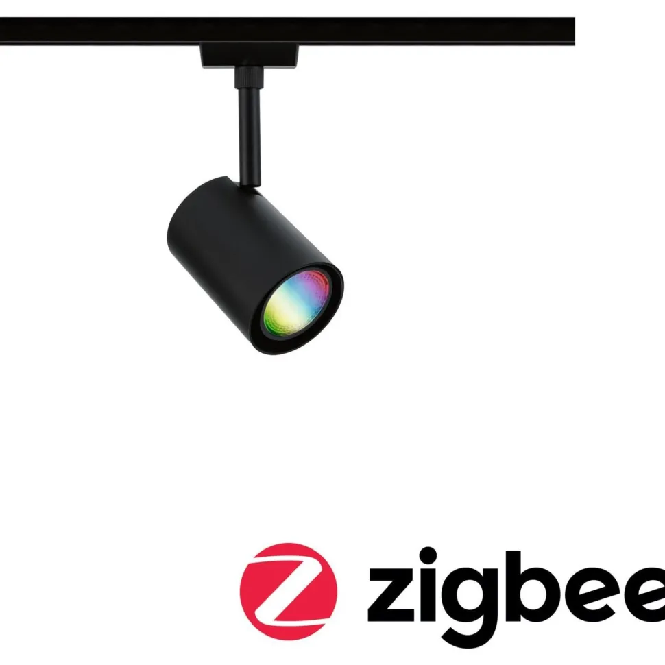 LED-kiskospotti Paulmann URail Smart Home Zigbee 3.0 Luxe GU10 350lm 4.8W RGBW+ himmennettävä mattamusta