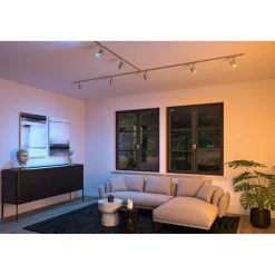 LED-kiskospotti Paulmann URail Smart Home Zigbee 3.0 Luxe GU10 350lm 4.8W RGBW+ himmennettävä mattamusta
