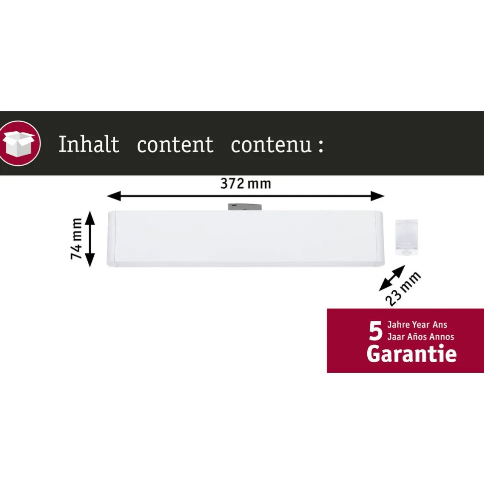 LED-kiskovalaisin Paulmann URail 3-Step-Dim Ceris, 37.2cm, 850lm, 9.5W, 4000K, himmennettävä, 230V, mattamusta
