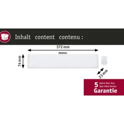 LED-kiskovalaisin Paulmann URail 3-Step-Dim Ceris, 37.2cm, 850lm, 9.5W, 4000K, himmennettävä, 230V, mattamusta