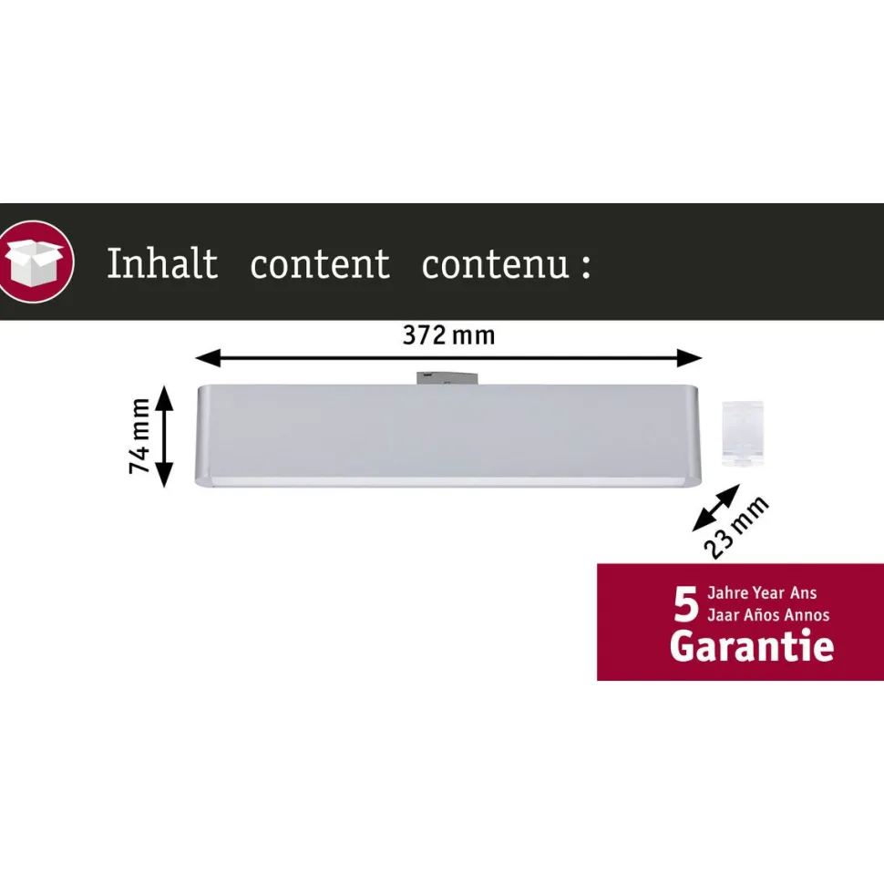 LED-kiskovalaisin Paulmann URail 3-Step-Dim Ceris, 37.2cm, 850lm, 9.5W, 4000K, himmennettävä, 230V, mattamusta