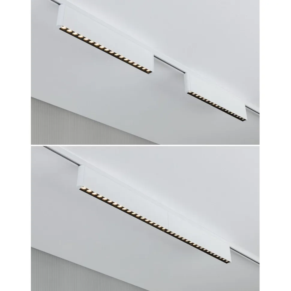 LED-kiskovalaisin Paulmann URail 3-Step-Dim Zelos, 37.2cm, 1050lm, 10W, 3000K, himmennettävä, 230V, mattakromi