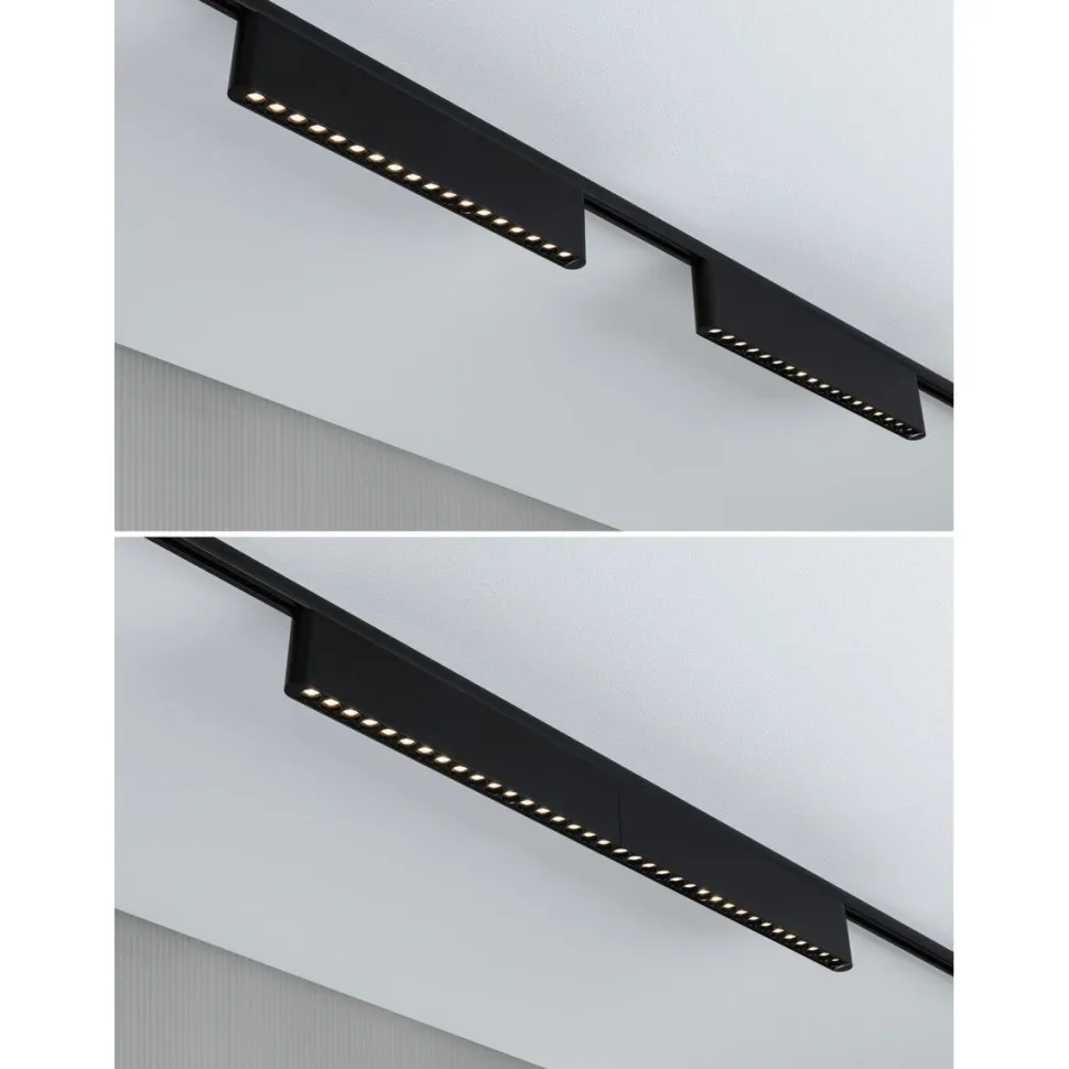 LED-kiskovalaisin Paulmann URail 3-Step-Dim Zelos, 37.2cm, 1050lm, 10W, 3000K, himmennettävä, 230V, mattakromi