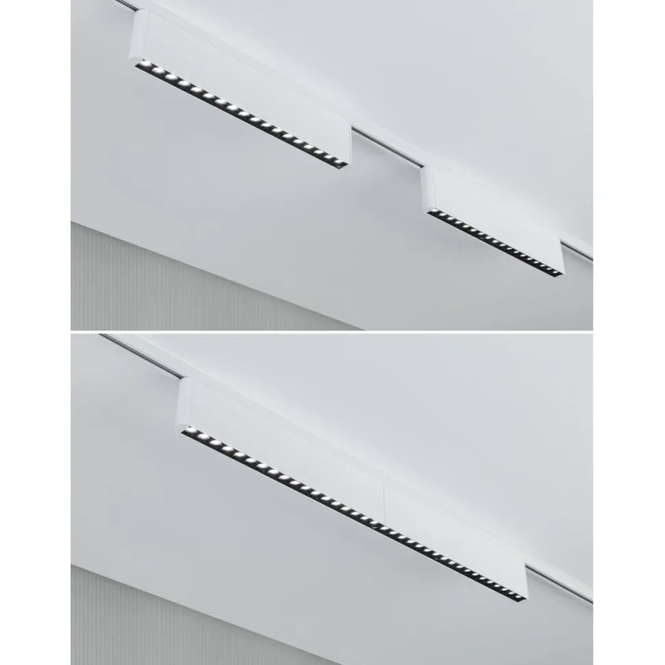 LED-kiskovalaisin Paulmann URail 3-Step-Dim Zelos, 37.2cm, 1050lm, 10W, 3000K, himmennettävä, 230V, mattakromi