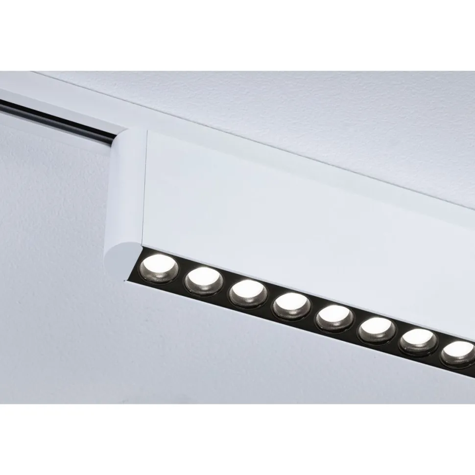 LED-kiskovalaisin Paulmann URail 3-Step-Dim Zelos, 37.2cm, 1050lm, 10W, 3000K, himmennettävä, 230V, mattakromi