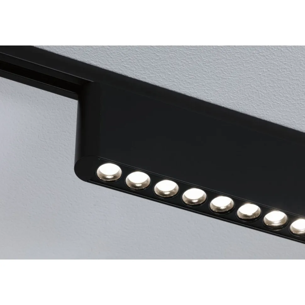 LED-kiskovalaisin Paulmann URail 3-Step-Dim Zelos, 37.2cm, 1050lm, 10W, 3000K, himmennettävä, 230V, mattakromi