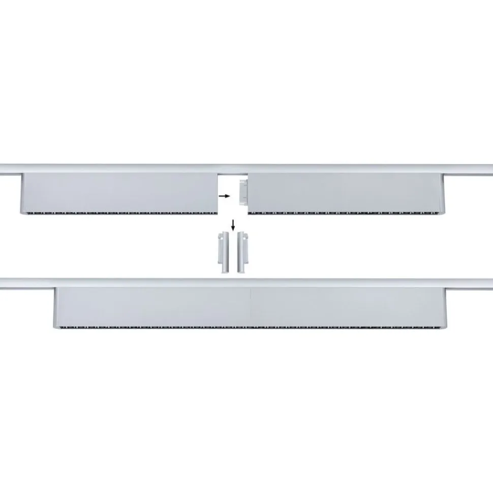 LED-kiskovalaisin Paulmann URail 3-Step-Dim Zelos, 37.2cm, 1050lm, 10W, 3000K, himmennettävä, 230V, mattakromi