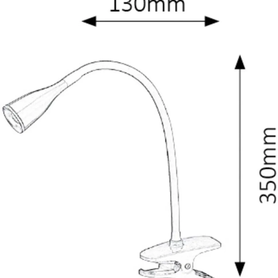 LED-klipsivalaisin Rabalux Jeff, 13x35cm, 4.5W 330lm 3000K, musta