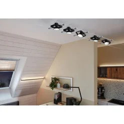 LED-kohdelamppu Paulmann 12V, GU5.3, 445lm, 6W, 4000K, himmennettävä, mattamusta