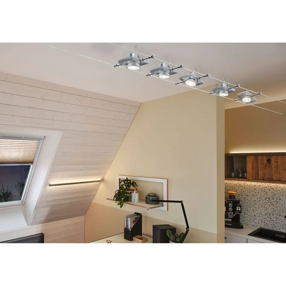 LED-kohdelamppu Paulmann 12V, GU5.3, 445lm, 6W, 4000K, himmennettävä, mattakromi