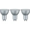 LED-kohdelamppu Paulmann Reflector, GU10, 425lm, 6.5W, 2700K, alumiini, 3kpl