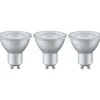 LED-kohdelamppu Paulmann Reflector, GU10, 230lm, 4W, 2700K, alumiini, 3kpl