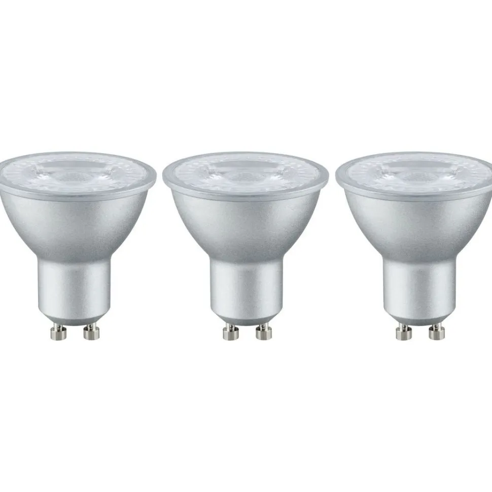 LED-kohdelamppu Paulmann Reflector, GU10, 230lm, 4W, 2700K, alumiini, 3kpl