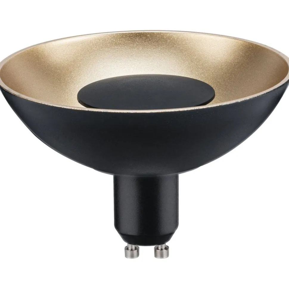 LED-kohdelamppu Paulmann Reflector, GU10, 170lm, 4.9W, 1900K, himmennettävä, musta/kulta