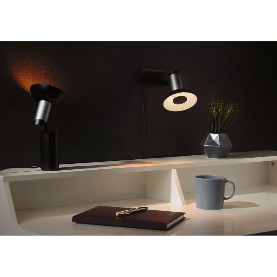 LED-kohdelamppu Paulmann Reflector, GU10, 170lm, 4.9W, 1900K, himmennettävä, musta/kulta