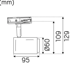 LED-kohdevalaisin Hide-a-lite Focus Track Micro 1-vaihe 36° valkoinen Tune