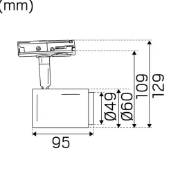 LED-kohdevalaisin Hide-a-litesarja Focus Track Micro Kit 1-vaihe 36° valkoinen 3000K
