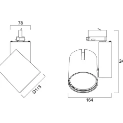 LED-kohdevalaisin Sylvania Start Track Spot ø113 mm 55 W 3000 K 52° valkoinen