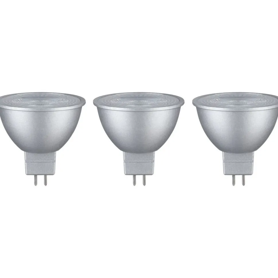 LED-kohdevalo Paulmann, 12V, GU5.3, 450lm, 6W, 2700K, harmaa, 3kpl