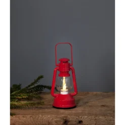 LED-koristelyhty Star Trading Niko, 15cm, punainen