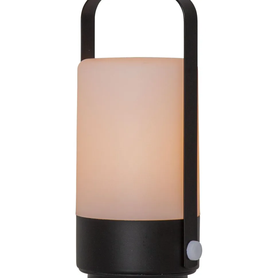LED-koristelyhty Star Trading Flame, 19cm, musta