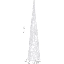 LED-koristevalokartio sininen akryyli 90 cm