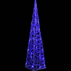 LED-koristevalokartio sininen akryyli 90 cm