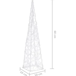 LED-koristevalokartio sininen akryyli 90 cm