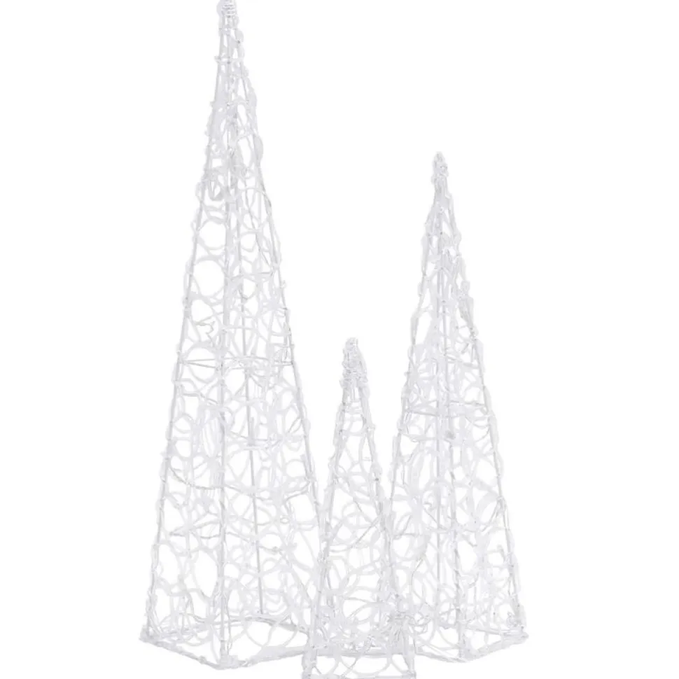 LED-koristevalokartiosarja sininen akryyli 30/45/60 cm
