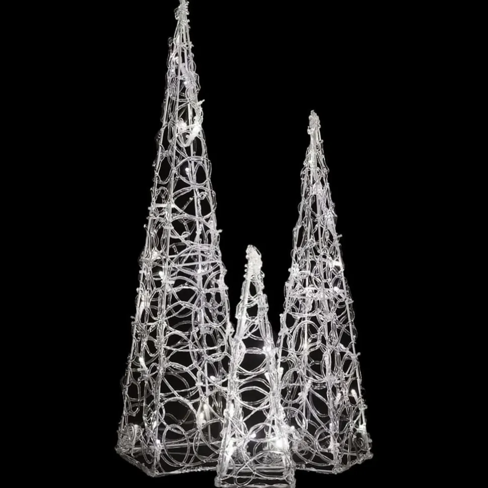 LED-koristevalokartiosarja sininen akryyli 30/45/60 cm