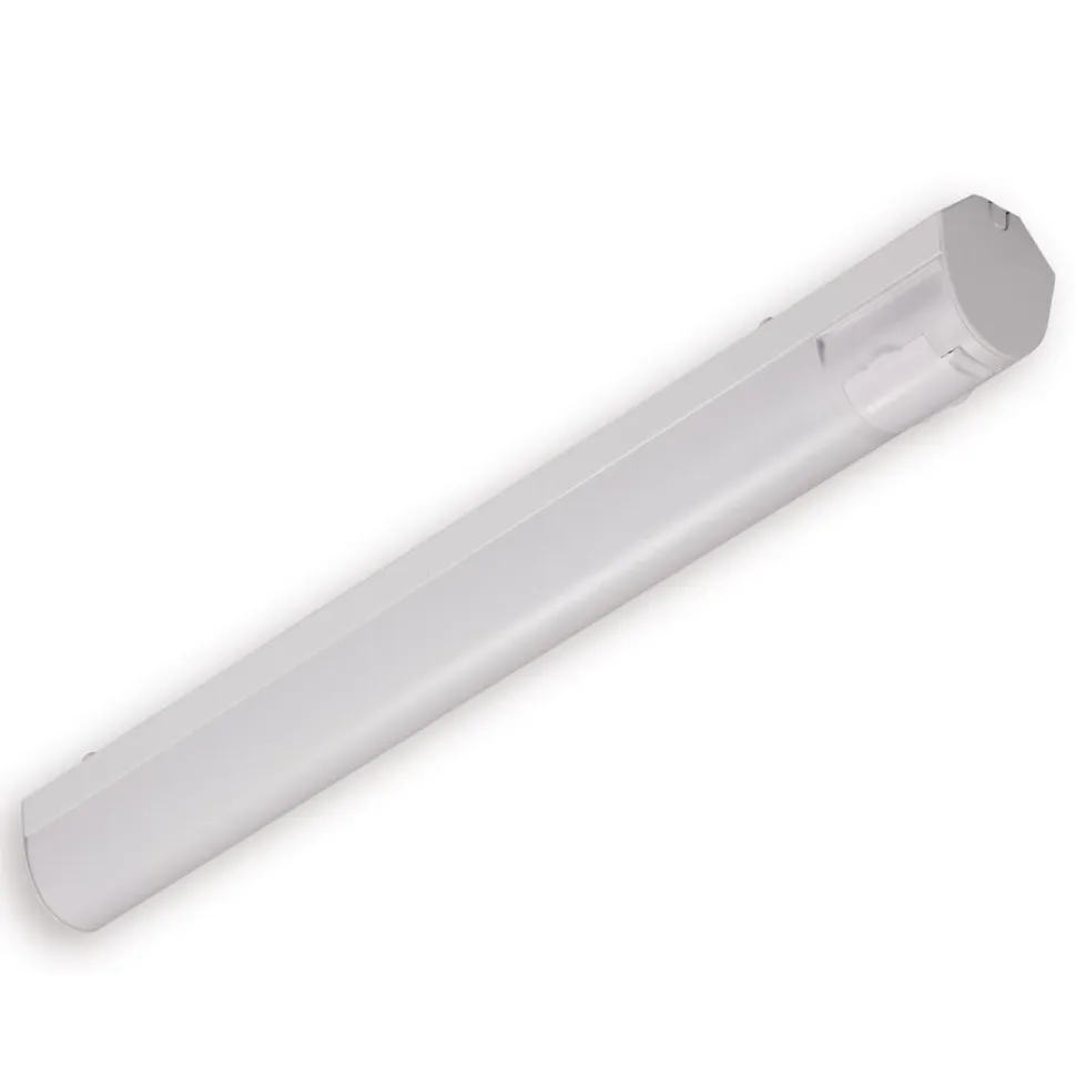 LED-kylpyhuonevalaisin Ensto Alisa AL143L600/DW 7W/8DW 600 mm IP44 1-osainen pistorasia valkoinen