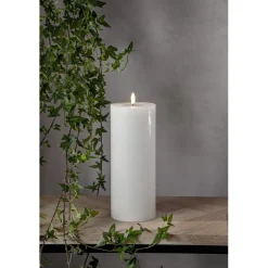 LED-kynttilä Star Trading Flamme Flow Big, 17.5cm, valkoinen