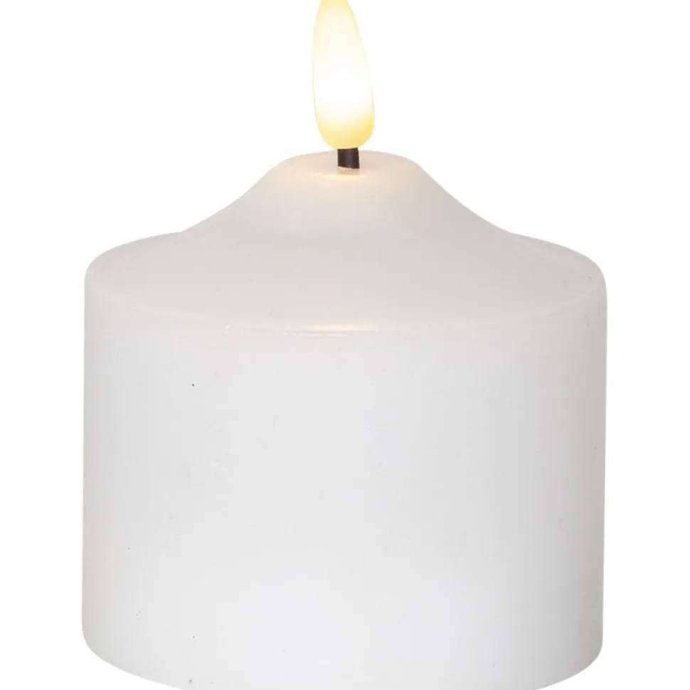 LED-kynttilä Star Trading Flamme, 9.5cm, valkoinen