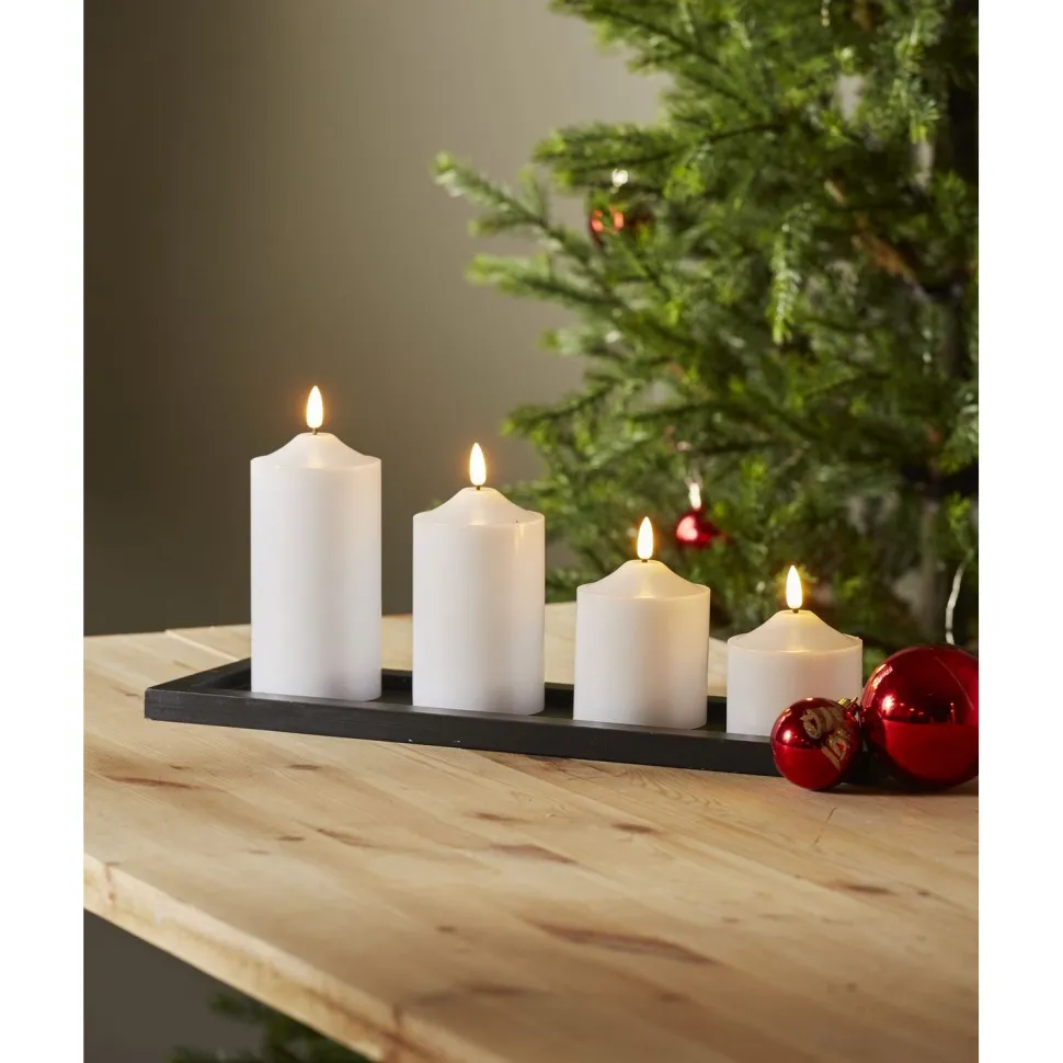 LED-kynttilä Star Trading Flamme, 9.5cm, valkoinen