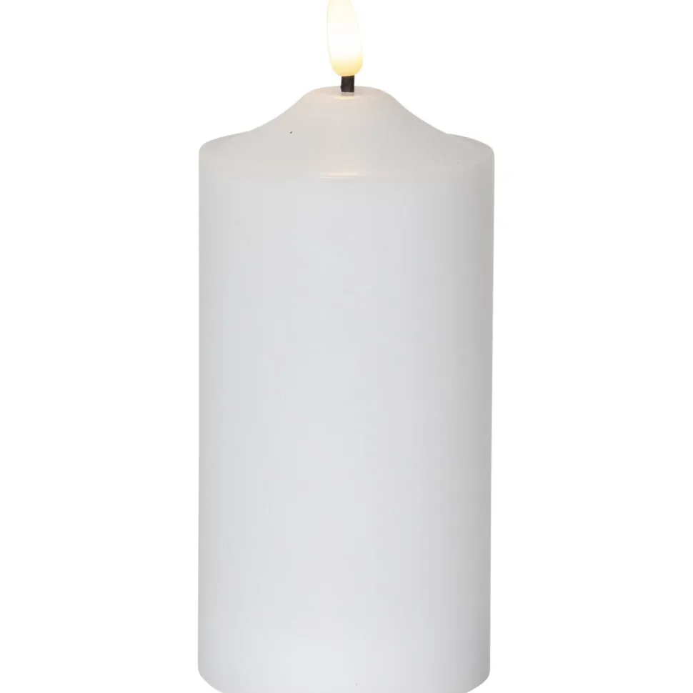 LED-kynttilä Star Trading Flamme, 9.5cm, valkoinen