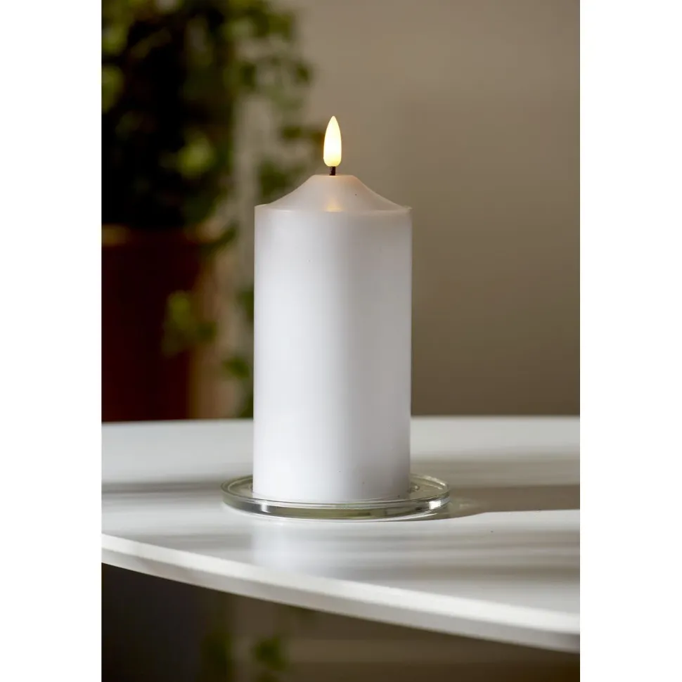 LED-kynttilä Star Trading Flamme, 9.5cm, valkoinen
