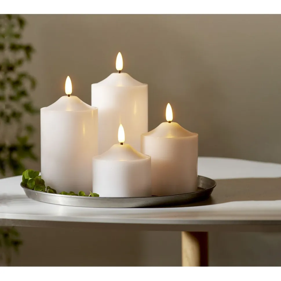 LED-kynttilä Star Trading Flamme, 9.5cm, valkoinen