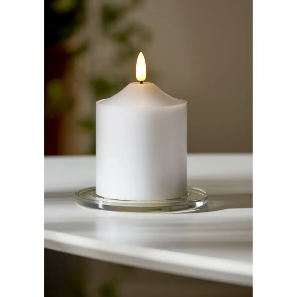 LED-kynttilä Star Trading Flamme, 9.5cm, valkoinen