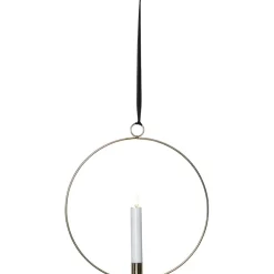 LED-kynttilä Star Trading Flamme Ring, 28.5x2.5x30cm, musta/valkoinen
