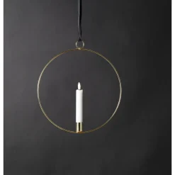 LED-kynttilä Star Trading Flamme Ring, 28.5x2.5x30cm, musta/valkoinen
