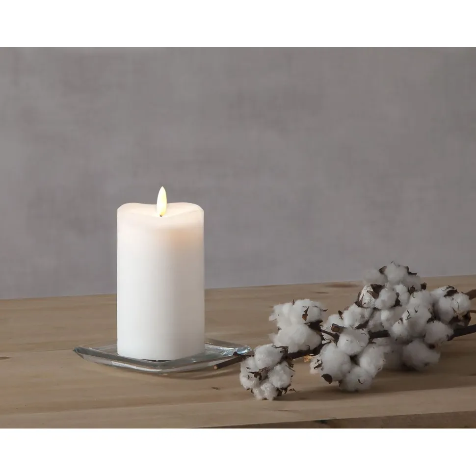 LED-kynttilä Star Trading Flamme, 14cm, valkoinen
