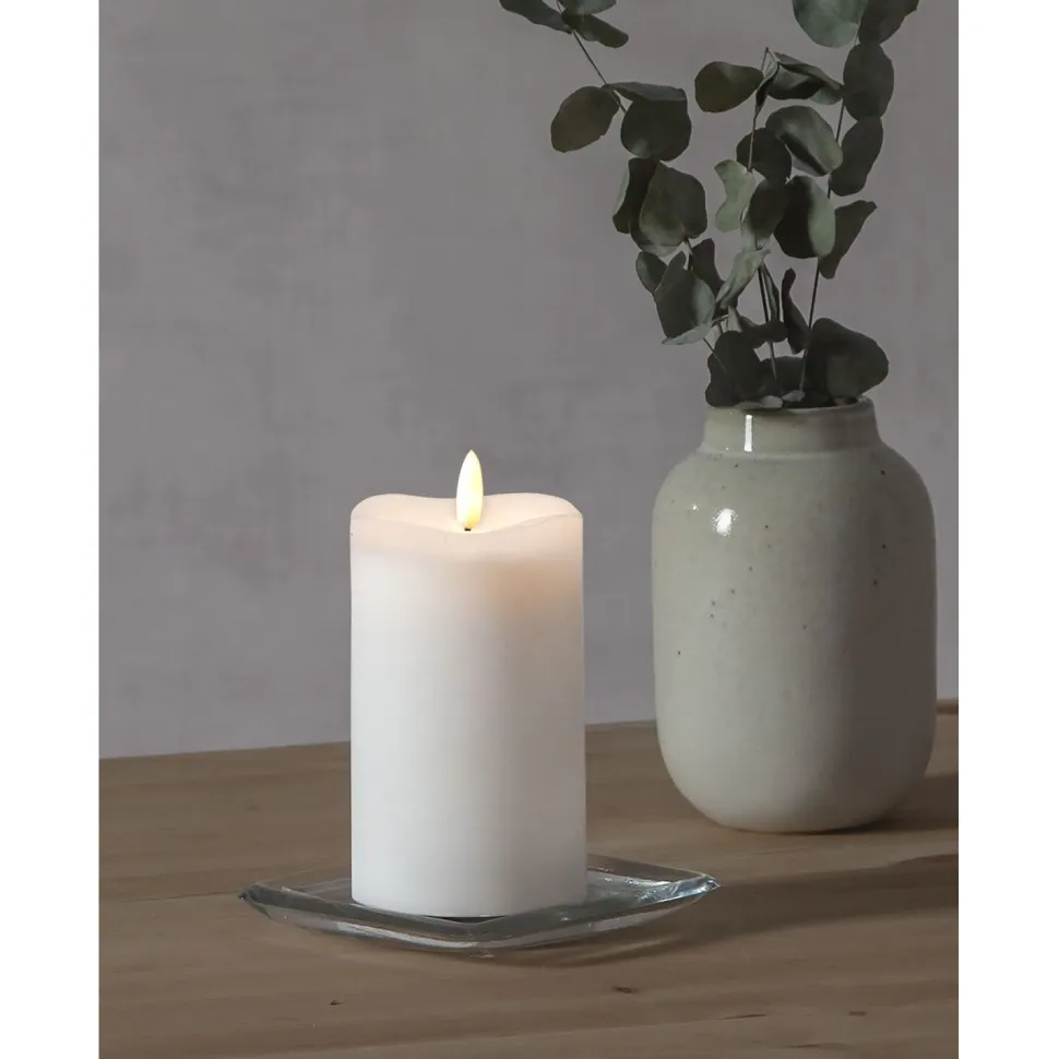 LED-kynttilä Star Trading Flamme, 14cm, valkoinen