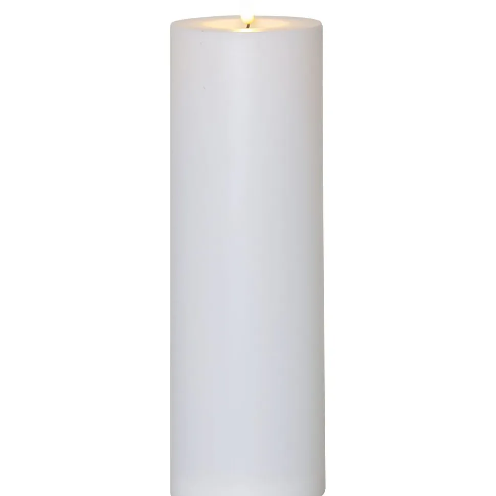 LED-kynttilä Star Trading Flamme Rak, 27.5cm, valkoinen