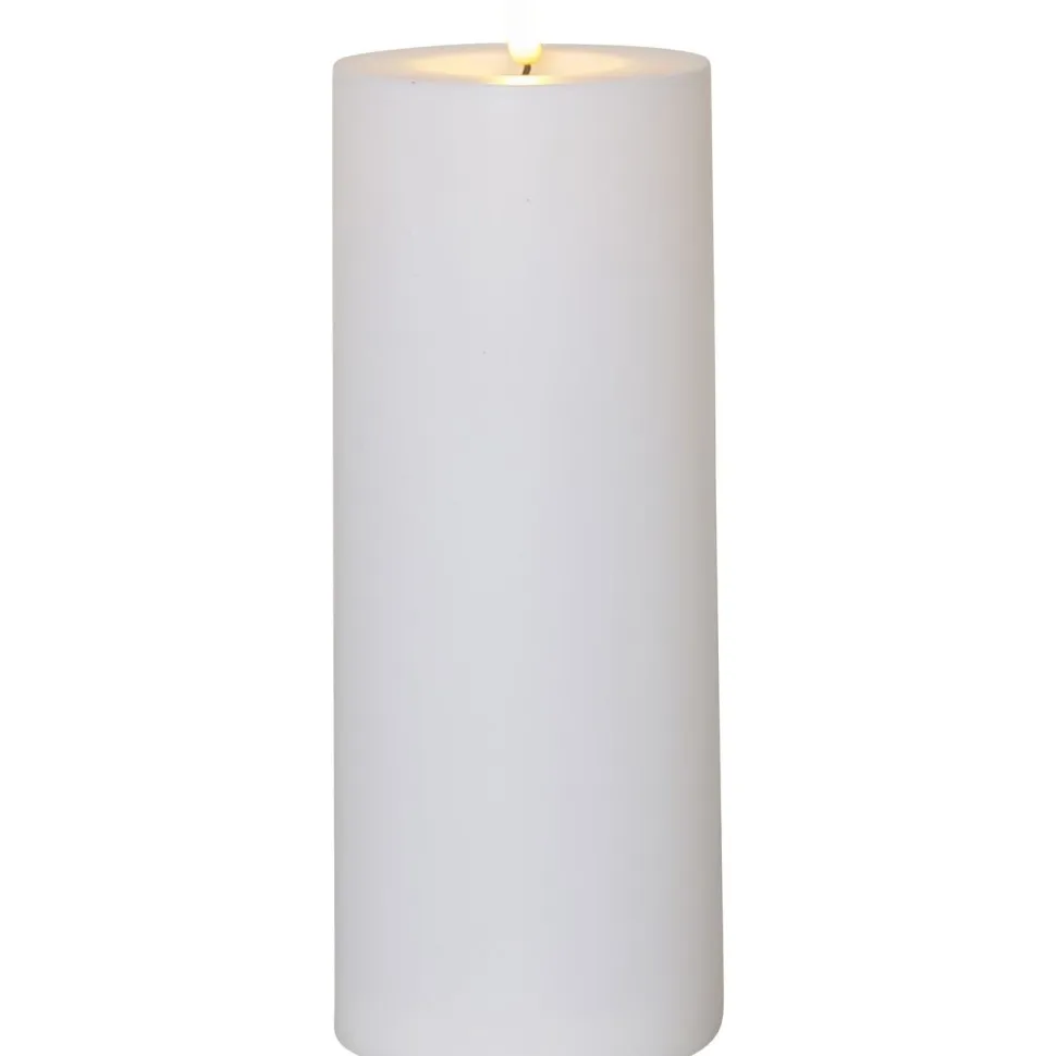 LED-kynttilä Star Trading Flamme Rak, 27.5cm, valkoinen