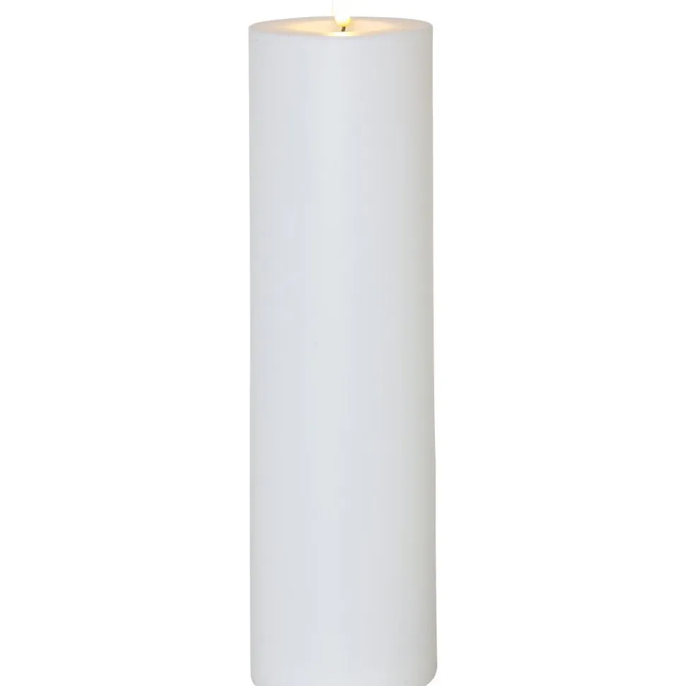 LED-kynttilä Star Trading Flamme Rak, 27.5cm, valkoinen